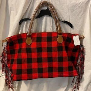 Buffalo Plaid Weekender Bag